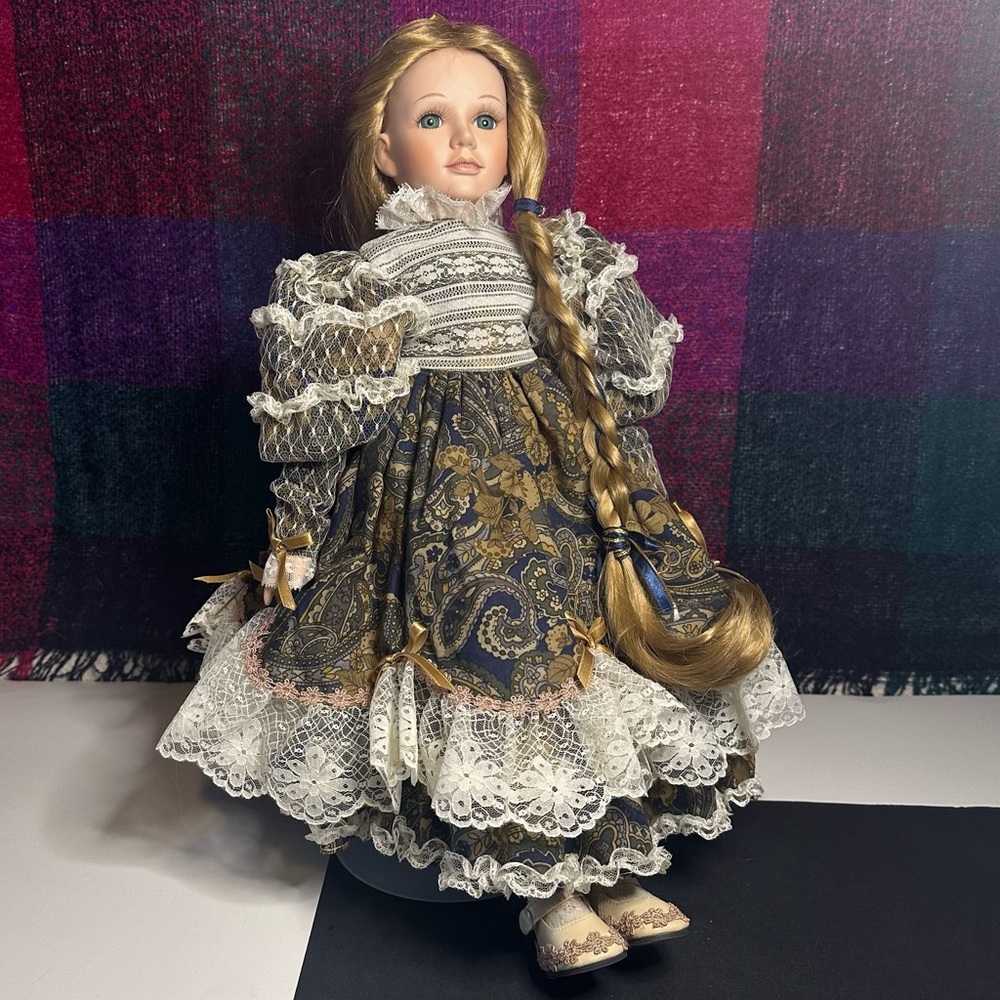Westminster Vintage 1992 Rapunzel Porcelain 20” Girl Doll with Stand